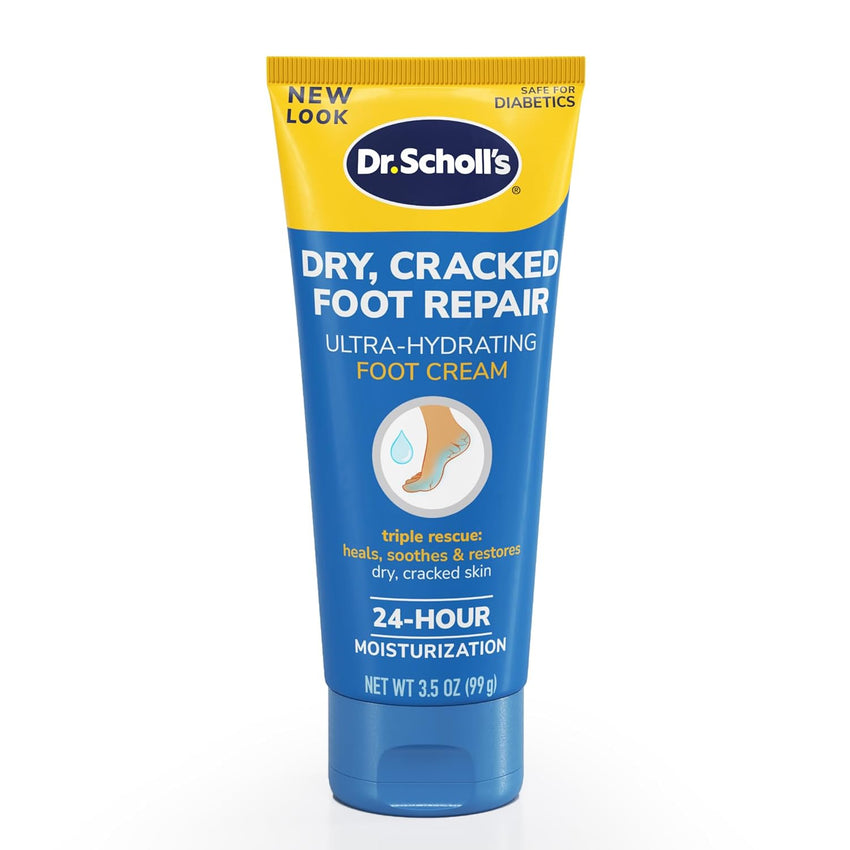 Dr. Scholl's Dry, Cracked Foot Repair Ultra - Hydrating Foot Cream Moisturizer, 3.5 oz, Skin Care Foot Lotion with 25% Urea for Dry Cracked Feet, Heals and Moisturizes for Healthy Feet - 7DAY'S