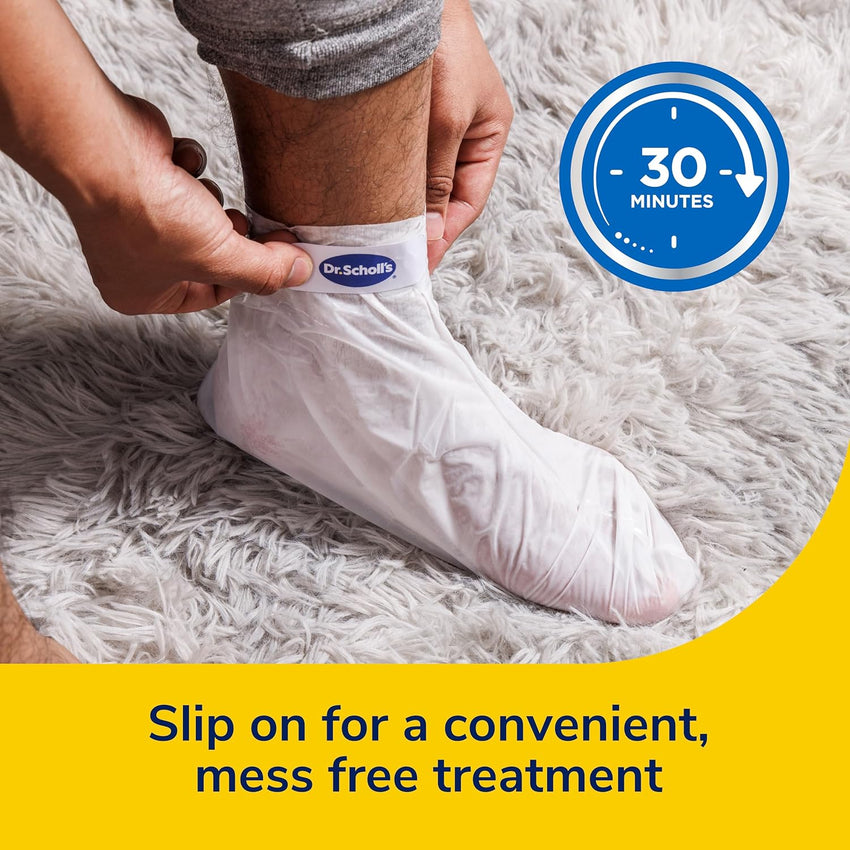 Dr. Scholl's Dry, Cracked Skin, Ultra Hydrating Foot Mask, 3 Pairs Moisturizing Socks: Intensely Moisturizes Repairs and Softens Rough Dry Skin with Urea & Essential Oils for Dry Cracked Feet - 7DAY'S