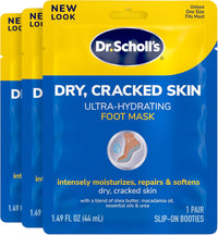 Dr. Scholl's Dry, Cracked Skin, Ultra Hydrating Foot Mask, 3 Pairs Moisturizing Socks: Intensely Moisturizes Repairs and Softens Rough Dry Skin with Urea & Essential Oils for Dry Cracked Feet - 7DAY'S