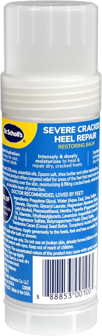 Dr. Scholl's Severe Cracked Heel Repair Restoring Balm 2.5oz, with 25% Urea for Dry, Cracked Feet, Heals and Moisturizes for Healthy Feet - 7DAY'S