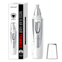 Ear and Nose Hair Trimmer Clipper - 2025 Professional Painless Eyebrow & Facial Hair Trimmer for Men Women, Battery - Operated Trimmer with IPX7 Waterproof, Dual Edge Blades for Easy Cleansing Black - 7DAY'S