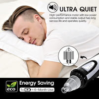 Ear and Nose Hair Trimmer Clipper - 2025 Professional Painless Eyebrow & Facial Hair Trimmer for Men Women, Battery - Operated Trimmer with IPX7 Waterproof, Dual Edge Blades for Easy Cleansing Black - 7DAY'S