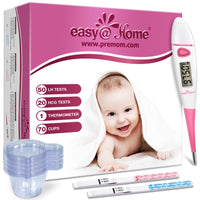 Easy@Home 50 Ovulation Test Strips and 20 Pregnancy Test Strips Combo Kit, (50 LH + 20 HCG) - Package May Vary - 7DAY'S