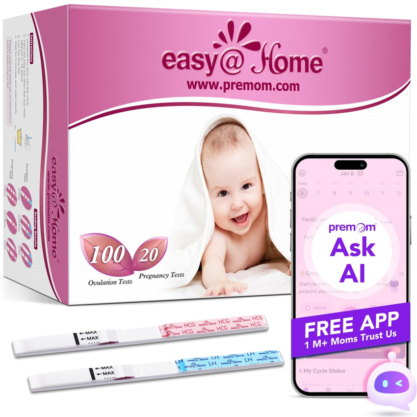 Easy@Home 50 Ovulation Test Strips and 20 Pregnancy Test Strips Combo Kit, (50 LH + 20 HCG) - Package May Vary - 7DAY'S