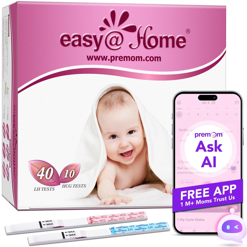 Easy@Home 50 Ovulation Test Strips and 20 Pregnancy Test Strips Combo Kit, (50 LH + 20 HCG) - Package May Vary - 7DAY'S