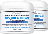 Ebanel Urea Cream 40% plus Salicylic Acid 2%, Foot Cream for Dry Cracked Heels Feet Knees Elbows Hands, Foot Dead Skin Cuticle Callus Remover Toenail Softener, Keratolytic Skin Barrier Repair - 7DAY'S