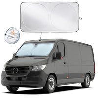 EcoNour Patented Design for Car Windshield Sun Shade | Blocks 99% Heat and Keep Interior Cool | Fits Cars, SUV, Truck | Automotive Sun Screen,Visor and Summer Vehicle Accessories | Medium (64x32) - 7DAY'S