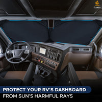 EcoNour Patented Design for Car Windshield Sun Shade | Blocks 99% Heat and Keep Interior Cool | Fits Cars, SUV, Truck | Automotive Sun Screen,Visor and Summer Vehicle Accessories | Medium (64x32) - 7DAY'S