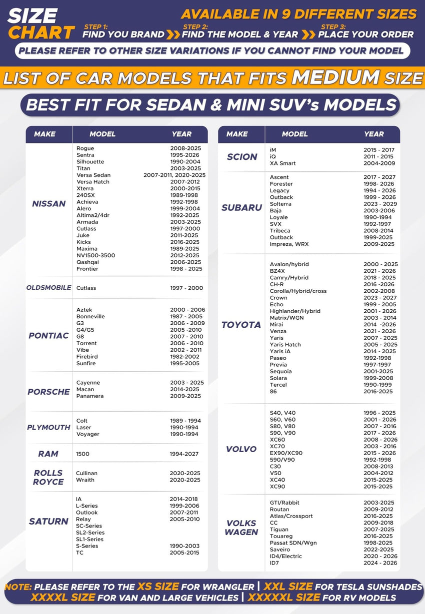 EcoNour Patented Design for Car Windshield Sun Shade | Blocks 99% Heat and Keep Interior Cool | Fits Cars, SUV, Truck | Automotive Sun Screen,Visor and Summer Vehicle Accessories | Medium (64x32) - 7DAY'S