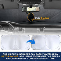 EcoNour Patented Design for Car Windshield Sun Shade | Blocks 99% Heat and Keep Interior Cool | Fits Cars, SUV, Truck | Automotive Sun Screen,Visor and Summer Vehicle Accessories | Medium (64x32) - 7DAY'S
