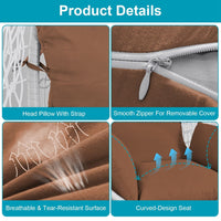 Egg Chair Cushion Hanging Basket Seat Cushion Thicken Soft Egg Swing Chair Pad Hanging Egg Chair Cushion with Headrest - 7DAY'S