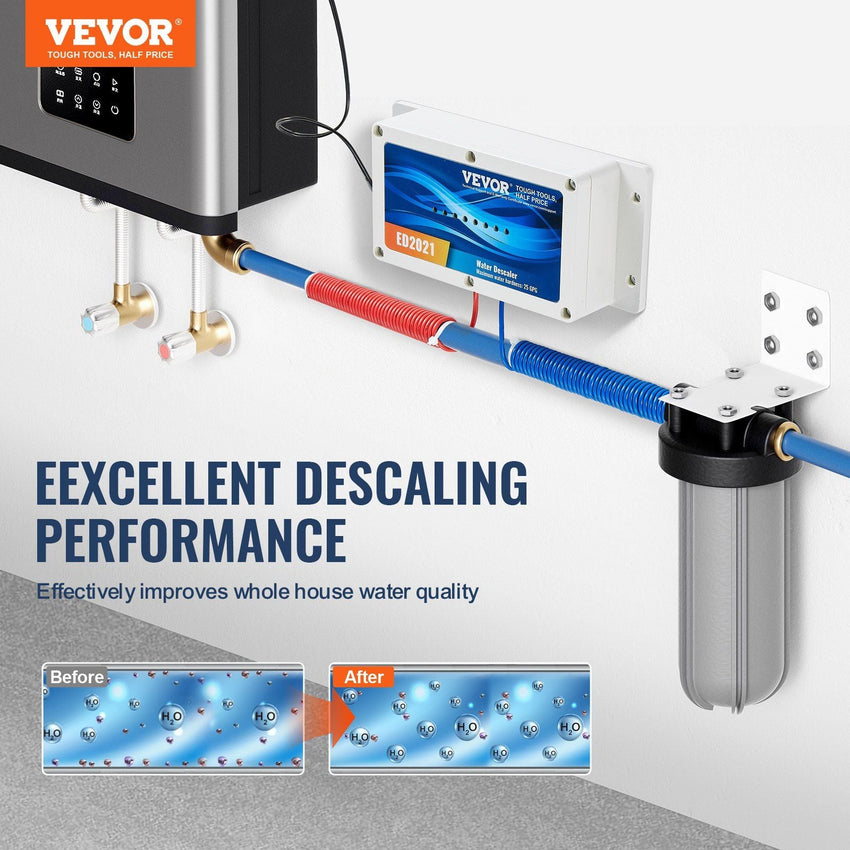 Electronic Water Descaler System Whole House Salt Free Descaler for Home - 7DAY'S