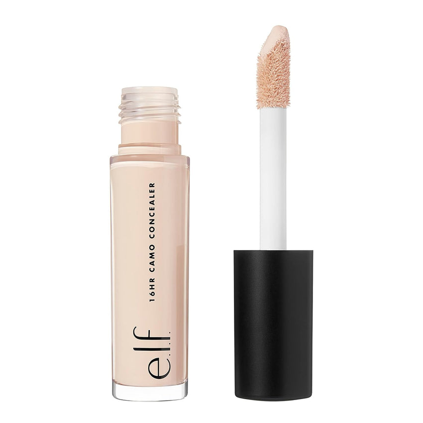 e.l.f. 16HR Camo Concealer, Full Coverage, Highly Pigmented Concealer With Matte Finish, Crease - proof, Vegan & Cruelty - Free, Light Ivory, 0.203 Fl Oz - 7DAY'S