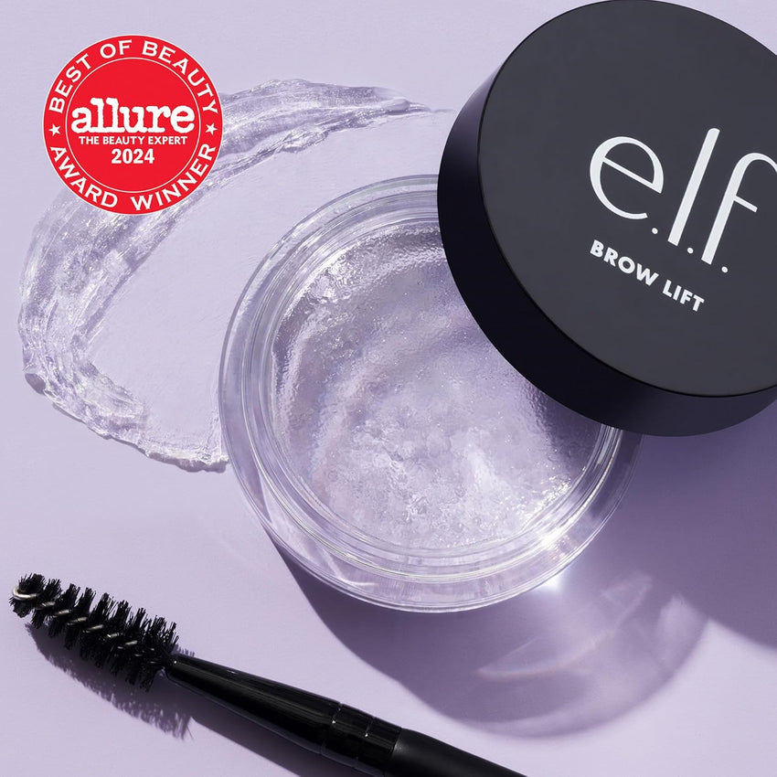 e.l.f. Brow Lift, Clear Eyebrow Shaping Wax For Holding Brows In Place, Creates A Fluffy Feathered Look, Vegan & Cruelty - Free, Clear - 7DAY'S