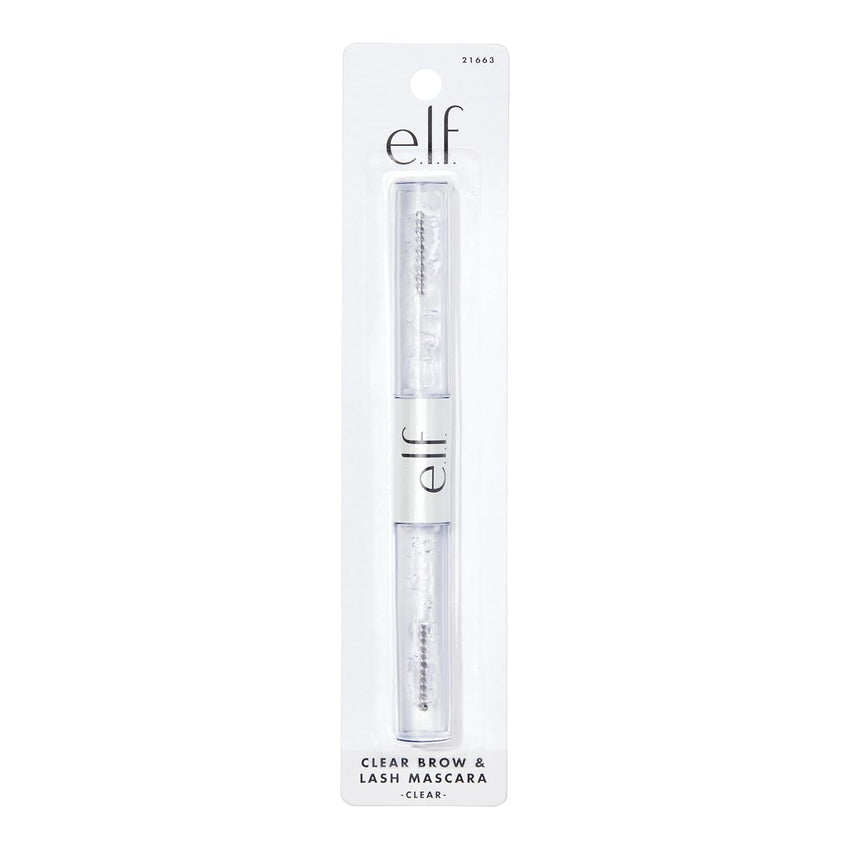e.l.f. Clear Brow & Lash Mascara, Dual - Sided Brushable Clear Gel For Groomed Brows & Eyelashes, Long - Wear Conditioning Formula, Vegan & Cruelty - Free - 7DAY'S