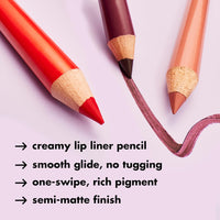 e.l.f. Cream Glide Lip Liner, Highly - Pigmented Pencil For Shaping & Sculpting Lips, Semi - Matte Finish, Vegan & Cruelty - Free, Dark Cocoa - 7DAY'S