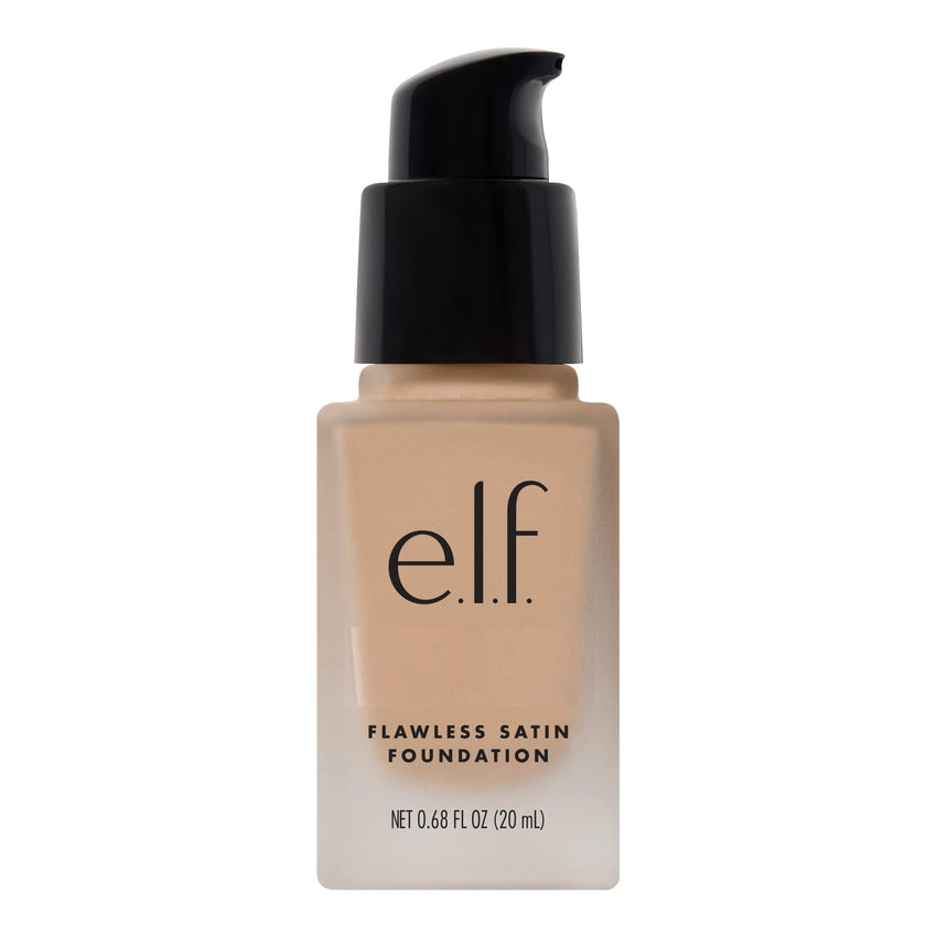 e.l.f. Flawless Satin Foundation, Lightweight & Medium Coverage, Semi - Matte Finish, Vegan & Cruelty - Free, Pearl, 0.68 Fl Oz (20mL) - 7DAY'S