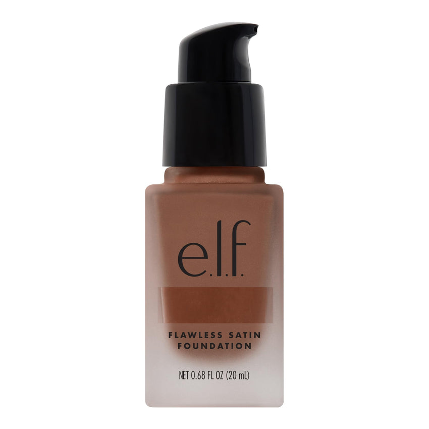 e.l.f. Flawless Satin Foundation, Lightweight & Medium Coverage, Semi - Matte Finish, Vegan & Cruelty - Free, Pearl, 0.68 Fl Oz (20mL) - 7DAY'S