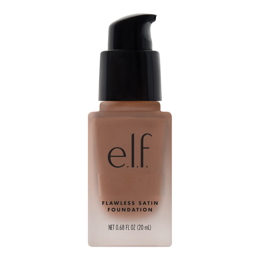 e.l.f. Flawless Satin Foundation, Lightweight & Medium Coverage, Semi - Matte Finish, Vegan & Cruelty - Free, Pearl, 0.68 Fl Oz (20mL) - 7DAY'S
