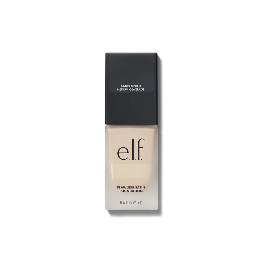 e.l.f. Flawless Satin Foundation, Lightweight & Medium Coverage, Semi - Matte Finish, Vegan & Cruelty - Free, Pearl, 0.68 Fl Oz (20mL) - 7DAY'S