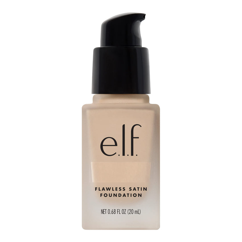 e.l.f. Flawless Satin Foundation, Lightweight & Medium Coverage, Semi - Matte Finish, Vegan & Cruelty - Free, Pearl, 0.68 Fl Oz (20mL) - 7DAY'S