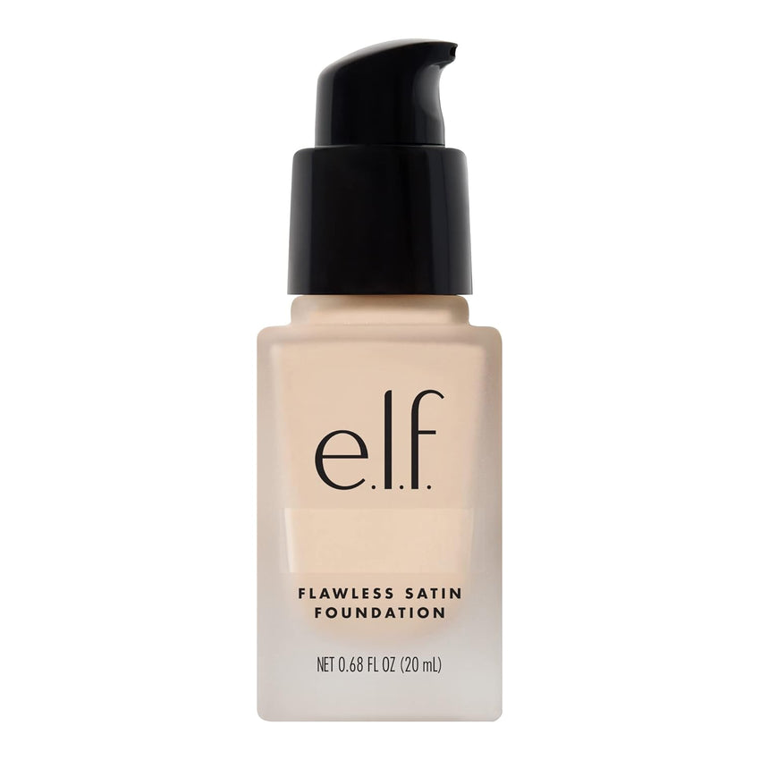 e.l.f. Flawless Satin Foundation, Lightweight & Medium Coverage, Semi - Matte Finish, Vegan & Cruelty - Free, Pearl, 0.68 Fl Oz (20mL) - 7DAY'S