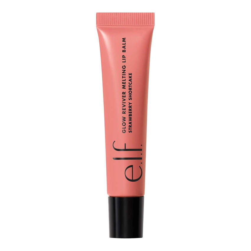 e.l.f. Glow Reviver Melting Lip Balm, Hydrating Tinted Lip Balm For A Glossy Finish & Soft, Supple Lips, Vegan & Cruelty - Free, Strawberry Shortcake - 7DAY'S