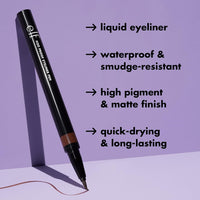 e.l.f. H2O Proof Eyeliner Pen, Felt Tip, Waterproof, Long - Lasting, High - Pigmented Liner For Bold Looks, Vegan & Cruelty - Free, Jet Black. 0.02 Fl Oz - 7DAY'S