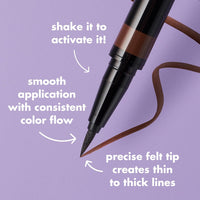 e.l.f. H2O Proof Eyeliner Pen, Felt Tip, Waterproof, Long - Lasting, High - Pigmented Liner For Bold Looks, Vegan & Cruelty - Free, Jet Black. 0.02 Fl Oz - 7DAY'S