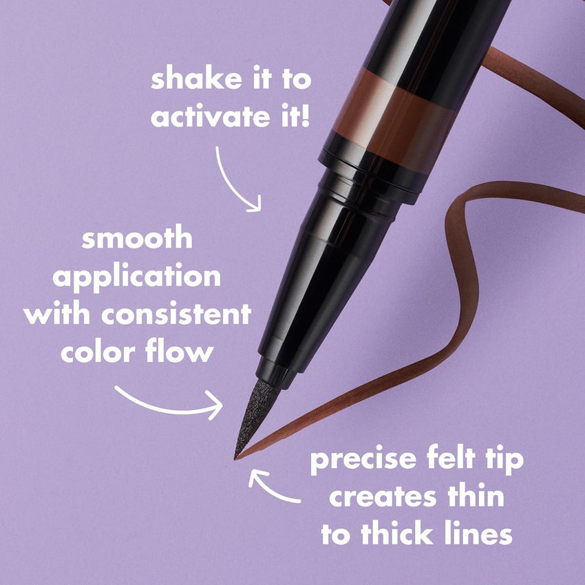 e.l.f. H2O Proof Eyeliner Pen, Felt Tip, Waterproof, Long - Lasting, High - Pigmented Liner For Bold Looks, Vegan & Cruelty - Free, Jet Black. 0.02 Fl Oz - 7DAY'S
