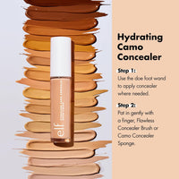 e.l.f. Hydrating Camo Concealer, Covers Blemishes & Under - Eye Circles, Full - Coverage & Delivers A Satin Finish, Vegan & Cruelty - Free, Light Sand - 7DAY'S