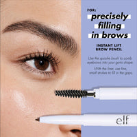 e.l.f. Instant Lift Brow Pencil, Dual - Sided, Precise, Fine Tip, Shapes, Defines, Fills Brows, Contours, Combs, Tames, Blonde, 0.006 Oz - 7DAY'S