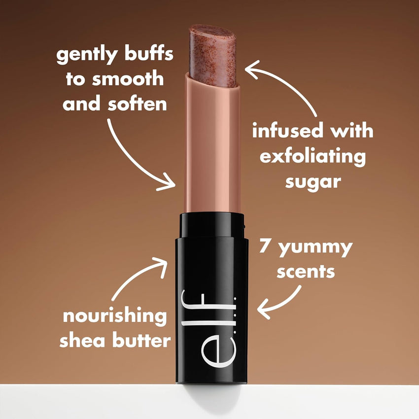 e.l.f. Lip Exfoliator, Moisturizing Scented Lip Scrub For Exfoliating & Smoothing Lips, Infused With Jojoba Oil, Vegan & Cruelty - free, Strawberry - 7DAY'S