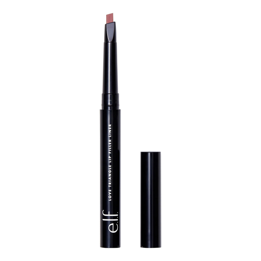 e.l.f. Love Triangle Lip Filler Liner, 2 - in - 1 Lipliner Pencil For Sculpting & Filling, Long - Lasting Intense Color, Vegan & Cruelty - Free, Mauve - 7DAY'S