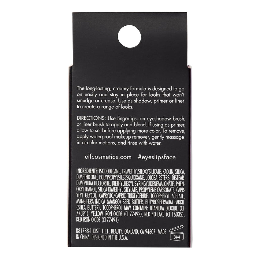 e.l.f. No Budge Cream Eyeshadow, 3 - in - 1 Eyeshadow, Primer & Liner With Crease - Resistant Color & Stay - Put Power, Vegan & Cruelty - Free, Wildflower - 7DAY'S