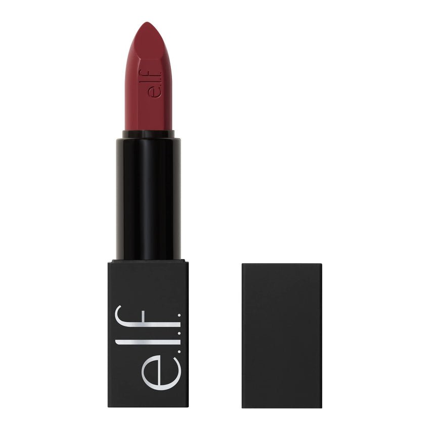 e.l.f. O Face Satin Lipstick, Richly Pigmented, Nourishing & Long - Lasting Creamy Lipstick, Infused With Jojoba, Vegan & Cruelty - Free, Dirty Talk - 7DAY'S