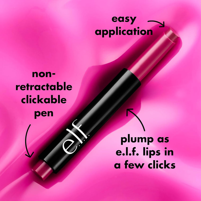 e.l.f. Pout Clout Lip Plumping Pen, Nourishing Lip Balm For Sheer Color & Shine, Plumps & Moisturizes, Vegan & Cruelty - Free, Bust A Mauve - 7DAY'S