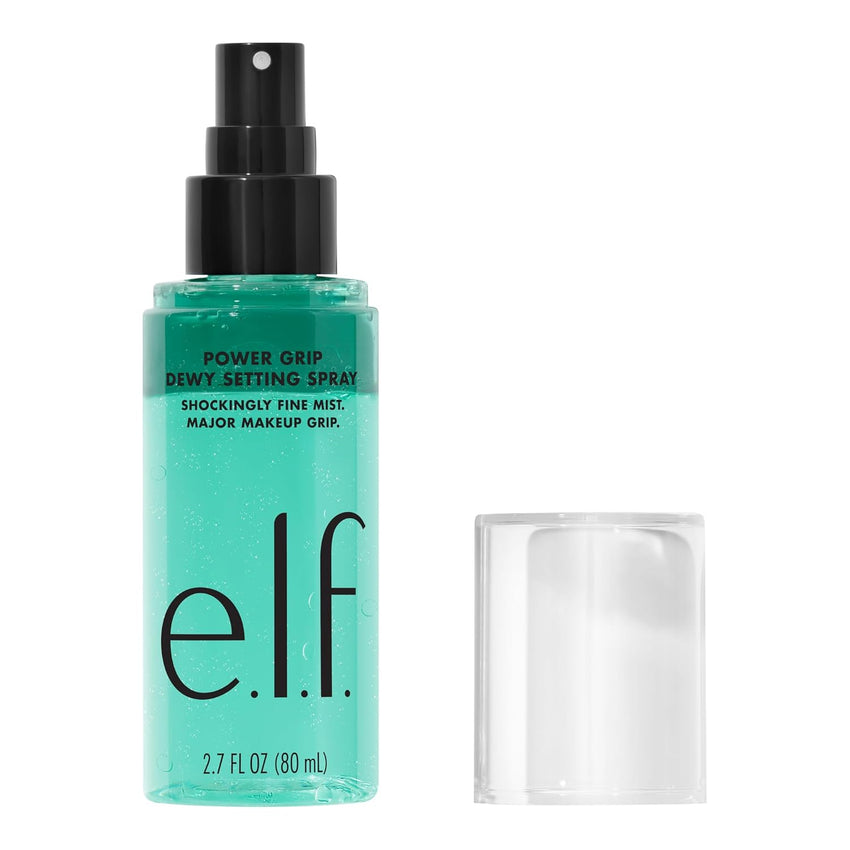 e.l.f. Power Grip Dewy Setting Spray, Ultra Fine Mist Made With Hyaluronic Acid, Grips Makeup For A Hydrated, Dewy Finish, Vegan & Cruelty - Free - 7DAY'S