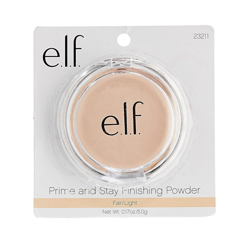 e.l.f. Prime & Stay Finishing Powder, Sets Makeup, Controls Shine & Smooths Complexion, Delivers A Matte Finish, Vegan & Cruelty - Free, Fair/Light - 7DAY'S