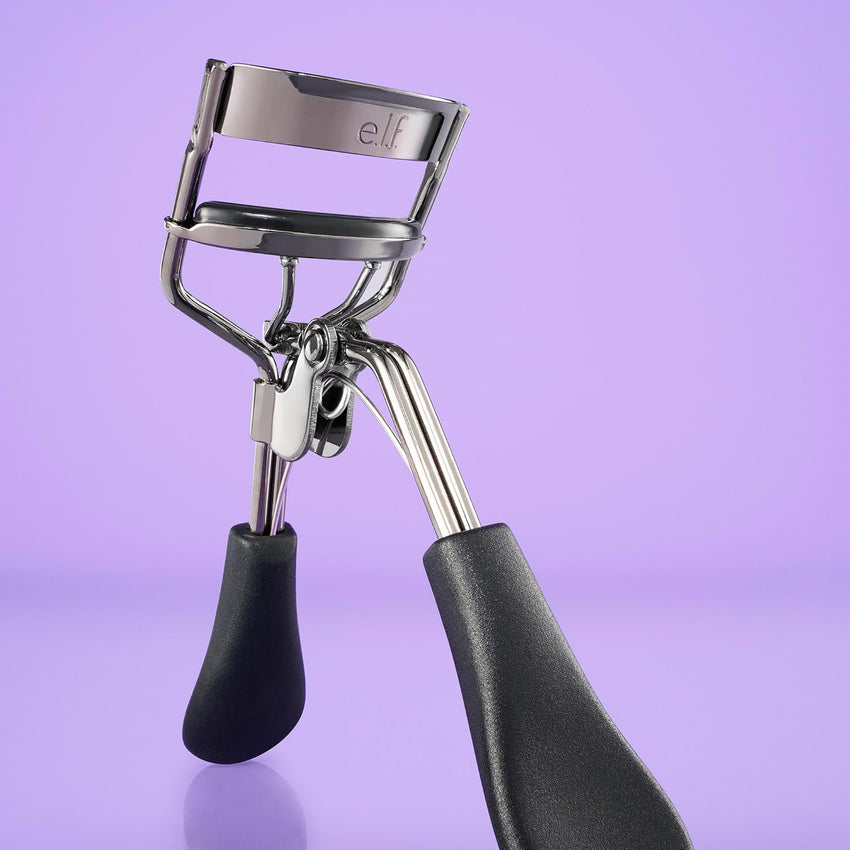 e.l.f. Pro Eyelash Curler, Strong, Contoured, Eye - Opening, Voluminous Lashes, Includes Additional Rubber Replacement Pad, Silver - 7DAY'S