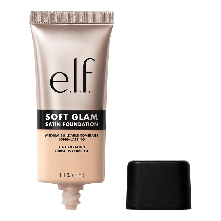 e.l.f. Soft Glam Foundation, Medium Coverage, Long - Lasting & Buildable Foundation For A Smooth, Satin Finish, Vegan & Cruelty - Free, 20 Light Cool - 7DAY'S