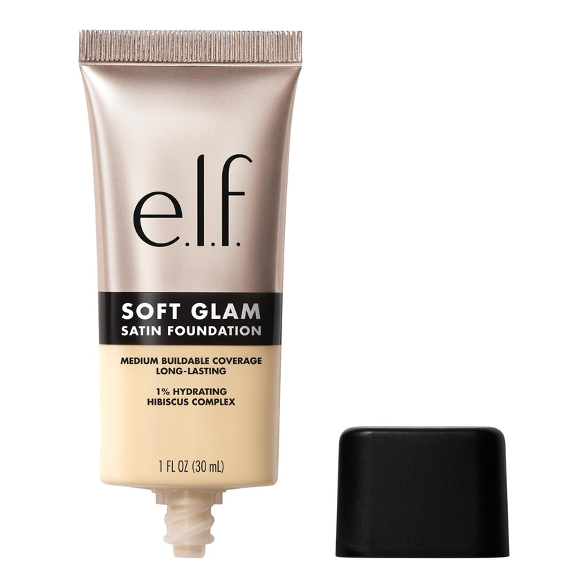 e.l.f. Soft Glam Foundation, Medium Coverage, Long - Lasting & Buildable Foundation For A Smooth, Satin Finish, Vegan & Cruelty - Free, 20 Light Cool - 7DAY'S