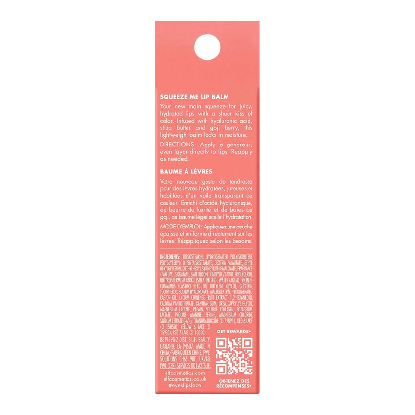 e.l.f. Squeeze Me Lip Balm, Moisturizing Lip Balm For A Sheer Tint Of Color, Infused With Hyaluronic Acid, Vegan & Cruelty - free, Strawberry - 7DAY'S