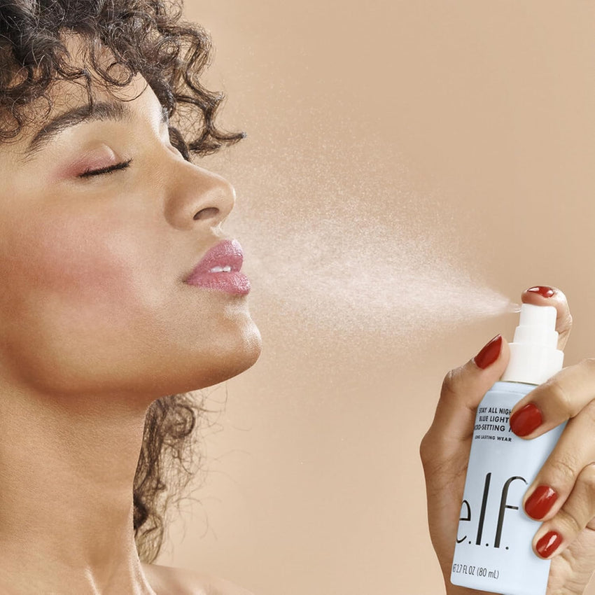 e.l.f. Stay All Day Blue Light Micro - Setting Mist Spray & Skin Refresher For A Matte Finish, Reduces Transmission, 2.7 Fl Oz - 7DAY'S