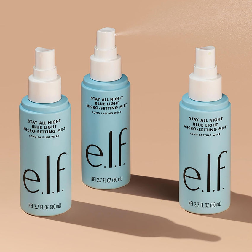 e.l.f. Stay All Day Blue Light Micro - Setting Mist Spray & Skin Refresher For A Matte Finish, Reduces Transmission, 2.7 Fl Oz - 7DAY'S