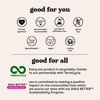 eos Shea Better Body Lotion Vanilla Cashmere, 24 - Hour Moisture Skin Care, Lightweight & Non - Greasy, Natural Shea, Vegan, Vanilla Body Lotion, 16 fl oz - 7DAY'S