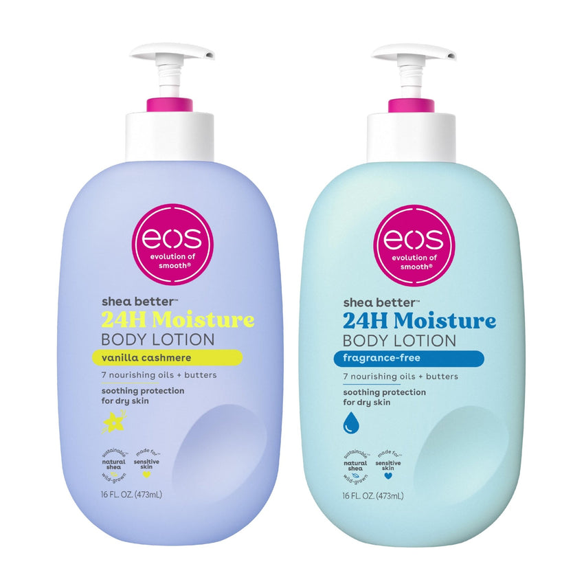 eos Shea Better Body Lotion Vanilla Cashmere, 24 - Hour Moisture Skin Care, Lightweight & Non - Greasy, Natural Shea, Vegan, Vanilla Body Lotion, 16 fl oz - 7DAY'S