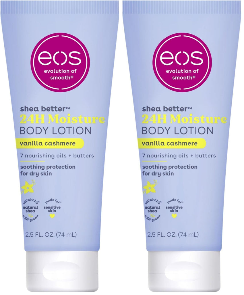 eos Shea Better Body Lotion Vanilla Cashmere, 24 - Hour Moisture Skin Care, Lightweight & Non - Greasy, Natural Shea, Vegan, Vanilla Body Lotion, 16 fl oz - 7DAY'S