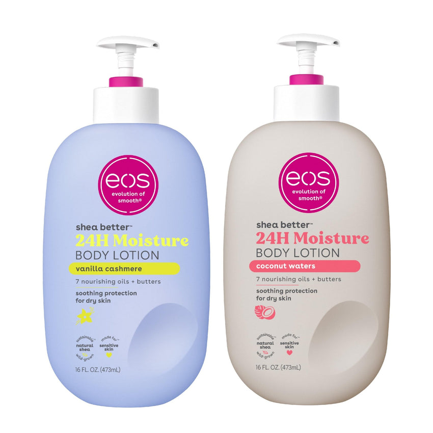 eos Shea Better Body Lotion Vanilla Cashmere, 24 - Hour Moisture Skin Care, Lightweight & Non - Greasy, Natural Shea, Vegan, Vanilla Body Lotion, 16 fl oz - 7DAY'S