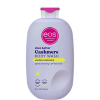 eos Shea Better Cashmere Body Wash, Vanilla Cashmere, Moisturizing, pH Balanced Body Wash, Creamy Gel Formula, Paraben & Phthalate Free, Sensitive Skin, 16 fl oz - 7DAY'S
